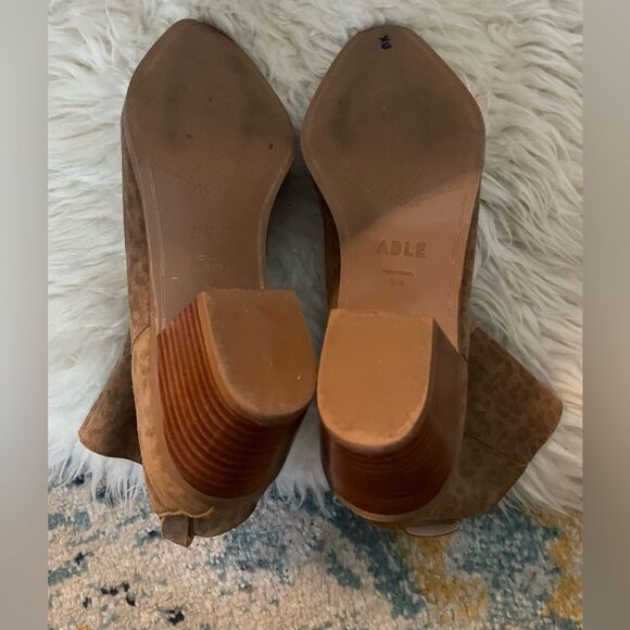 Able Ankle Boots Muted Leopard Print Suede 8 - Picture 6 of 7